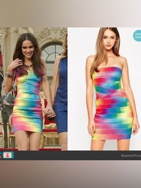 ASOS 2015 Sculpt Premium Bandage Festival Rainbow Dress - XXS